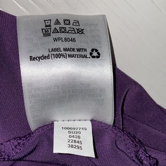 JM Collection Oversized Tunic Top In Purple With Gold Tone Circle Detail Size S - Picture 7 of 11